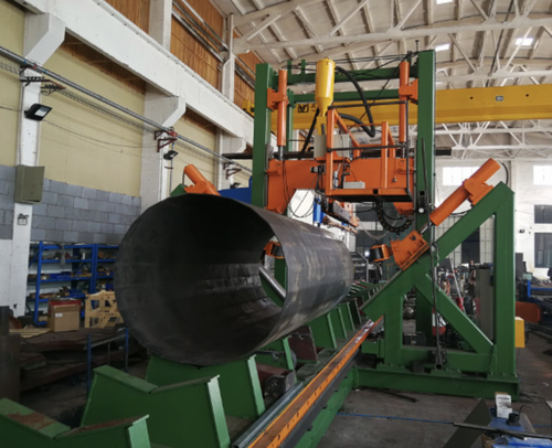 последний случай компании о Indonesia Customer Purchases CMC 340/12000 High Mast and Mono Pole Shut Welding Machine for 12m Poles