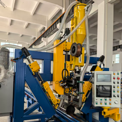 Машина сварки с закрытым полюсом CNC с погруженной дугой Продольная прямая шва сварка для 12000 мм сверхдлинного светового полюса и 1 человека Простая операция